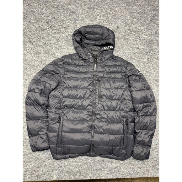 Calvin Klein Other - Calvin Klein Mens Puffer Jacket Black Hooded Water Resistant CMC51888 Medium